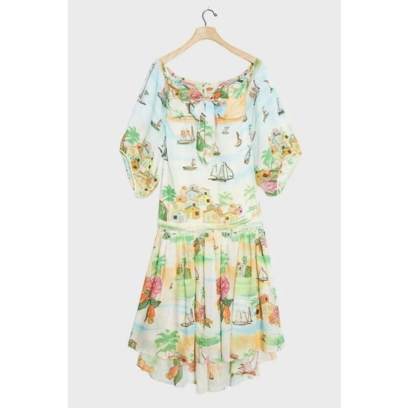 Anthropologie Farm Rio Leilani Off-The-Shoulder Midi Dress - Picture 3 of 10